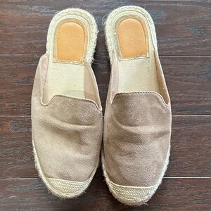 Casual Tan Espadrille Mules